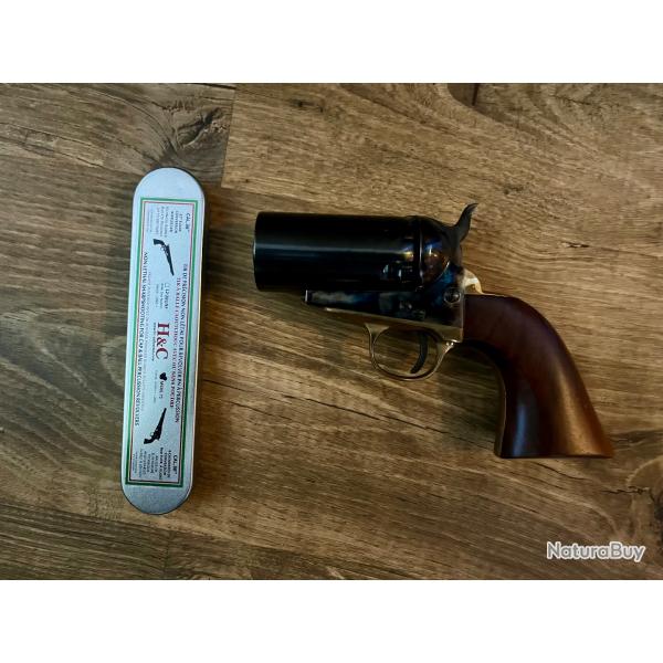 REVOLVER PIETTA 1851 NAVY YANK PEPPERBOX CALIBRE 36 Avec kit H&C tir rduit