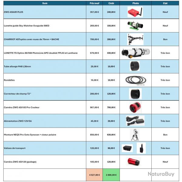 Kit Complet Asro Photographie Lunette Astronomique Telescope