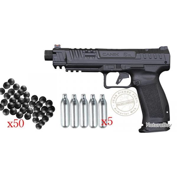 Pistolet CO2  balles de caoutchouc CANiK SFx RIVAL Cal.50 (18 Joules max) Darkside (Noir)