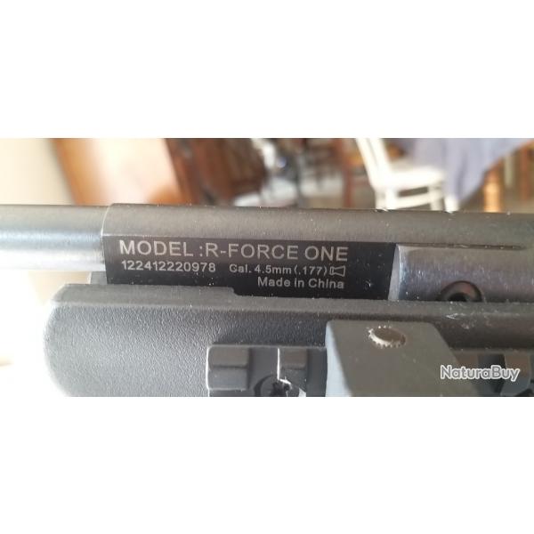Je Vende carabine umarex r force one, avec lunette 3-940 , bipied et contre poid au canon