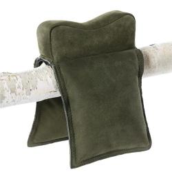 Support de tir cuir vert pour l'aff&ucirc;t