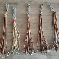 Lot de 5 portes gibiers  oiseaux (4 en cuir véritable )