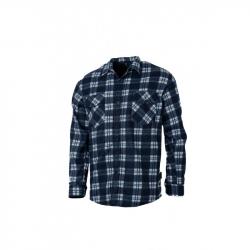 Chemise polaire TREELAND Bleu/Blanc , T: L