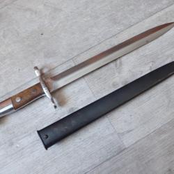 587655 Baïonnette chromée Suisse Modèle 1918. Pour fusil Schmidt-Rubin modèle K 31 ou k11