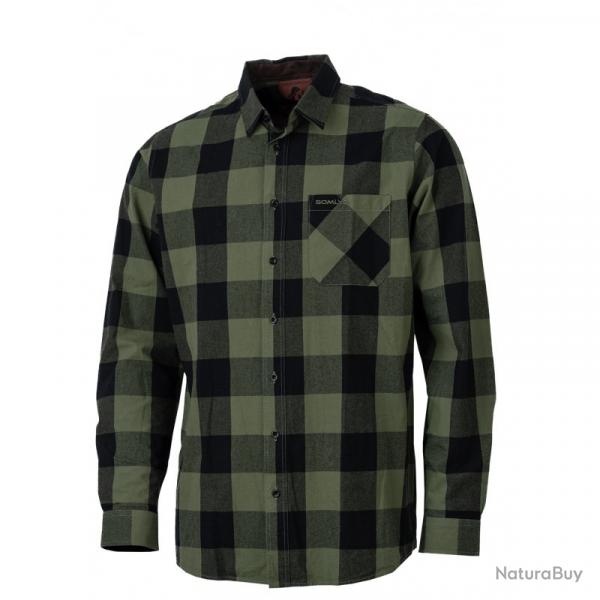 Chemise  carreaux verte SOMLYS , T:M.