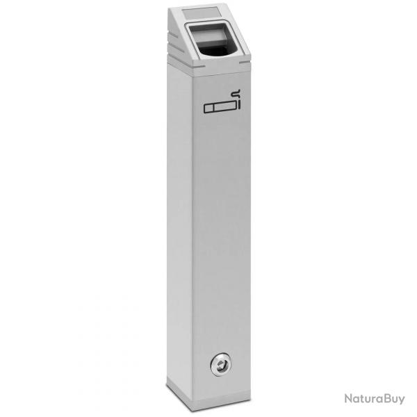 Cendrier mural pour l'extrieur caf htel restaurant verrouillable 11 x 8 x 49 cm acier inoxydable