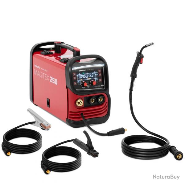 Poste  souder professionnel mig mag 250 A facteur de marche 60% TIG LIFTARC MMA flux acier au carb