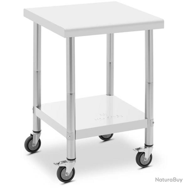 Table de travail cuisine professionnel premium 60 x 60 cm 120 kg acier inoxydable 14_0010021