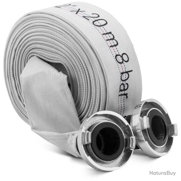 Tuyau d'arrosage 2 pouces 20 m 0-8 bars storz aluminium pvc polyester argenté 14_0010170