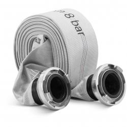 Tuyau d'arrosage 3 pouces 20 m 0-8 bars storz aluminium pvc polyester argenté 14_0010172