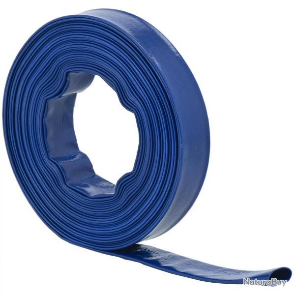 Tuyau arrosage plat 1 pouce 1/4 20 m 0-8 bars tissu renforcé bleu 14_0010161