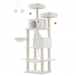 Grand arbre à chat tour de jeu 206 cm gris clair 12_0005990