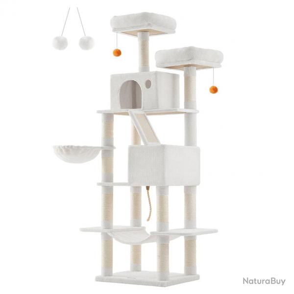 Grand arbre à chat tour de jeu 206 cm gris clair 12_0005990