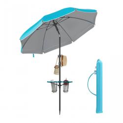 Parasol upf 50+ inclinaison de 30° des 2 côtés hauteur réglable petite tablette crochets adapté pou