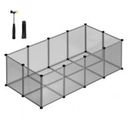 Parc enclos cage clôture avec plancher intérieur modulable en plastique pour cochon d'inde lapin hé