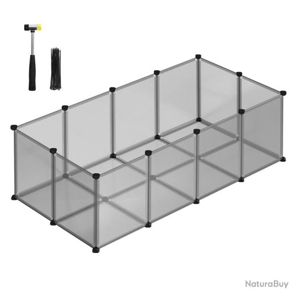 Parc enclos cage clôture avec plancher intérieur modulable en plastique pour cochon d'inde lapin hé