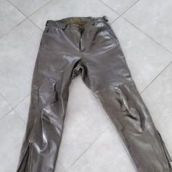 Pantalon de chasse cuir vert olive