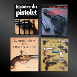Ensemble de 4 livres sur l'histoire des armes à feu