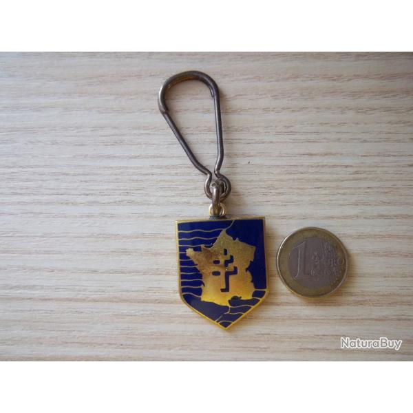 porte clés insigne 2ème DB Division Blindée France Libre FFL (à nettoyer)
