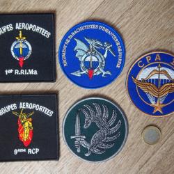 lot écussons militaire parachutiste insignes collection