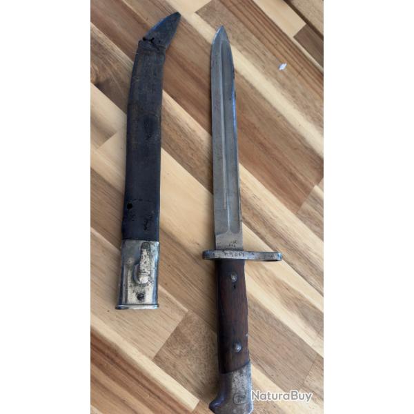 Baonnette Mauser Espagne 1892 Fabrication Allemande