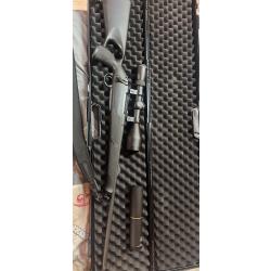 Carabine BCM RUBIS cal 270 avec silencieux et lunette nikko stirling Diamond 3-12x62