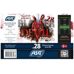 Bille plastique 6 mm Devil 0.28g en pot de 3300 billes | ASG (0000 3785) - Airsoft