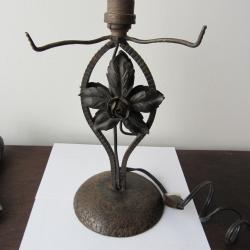 Pied de lampe fer forgé art nouveau 1920