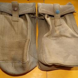 PORTES CHARGEURS  LONG DE L'ARMEE ANGLAISE WWII , GENRE STEN , LE LOT DE 2 ETUIS AVEC MARQUAGE SUR L