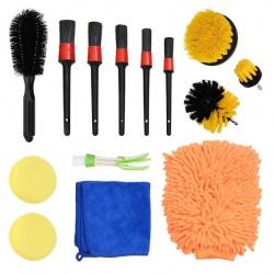 Ensemble brosses nettoyage voiture 14 pcs multicolore accessoires polyvalent pratique