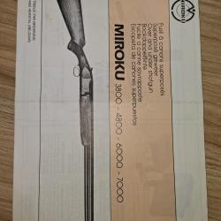 Manuel d'utilisation fusil MIROKU