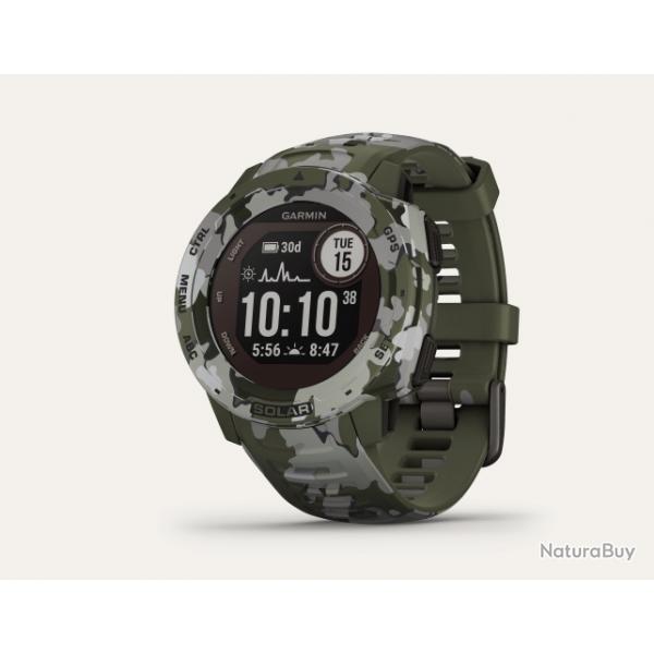 MONTRE GPS MULTI-FONCTION GARMIN INSTINCT SOLAR - LICHEN CAMO