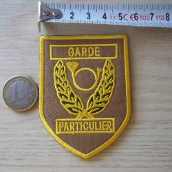 écusson poitrine Garde Particulier homologué surveillance, droits de chasse, pêche