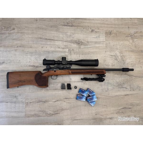 BENCHREST CARABINE CZ 457 MTR CANON MATCH + FALCON S18I 3-18X50 FFP + TUNER + BIPOD + SILENCIEUX !!!
