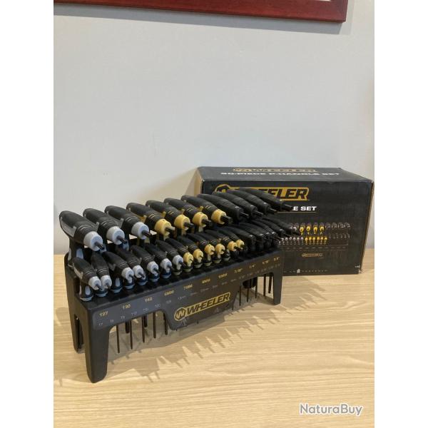 Ensemble coffret tournevis avec poigne WHEELERProfessionnal Gunsmith set de30 pices