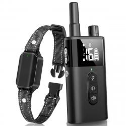 Collier Anti-Aboiement avec Télécommande 670m Vibrations 16 niveaux Bip Etanche IPX7 Rechargeable