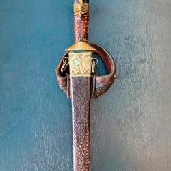 SUPERBE COUTEAU DE BRAS TELEK TOUAREG DU XIX SIECLE, LAME BRONZE AFFUTEE, AFRICAN TUAREG KNIFE