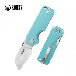 Couteau Kubey Boxer Blue Lame Sheepsfoot Acier 14C28N Manche G10 IKBS Linerlock KUB407B