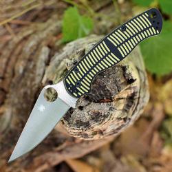 Couteau Spyderco Paramilitary 2 Lame Acier CPM MagnaCut Lock Manche G10 Noir/Jaune USA S