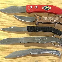 LOT DE 5 PETITS  COUTEAUX manuel et automatique