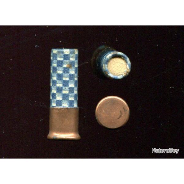 9 mm Flobert simple charge - Cartoucherie Stphanoise - tui  damiers bleus/blancs - poudre noire