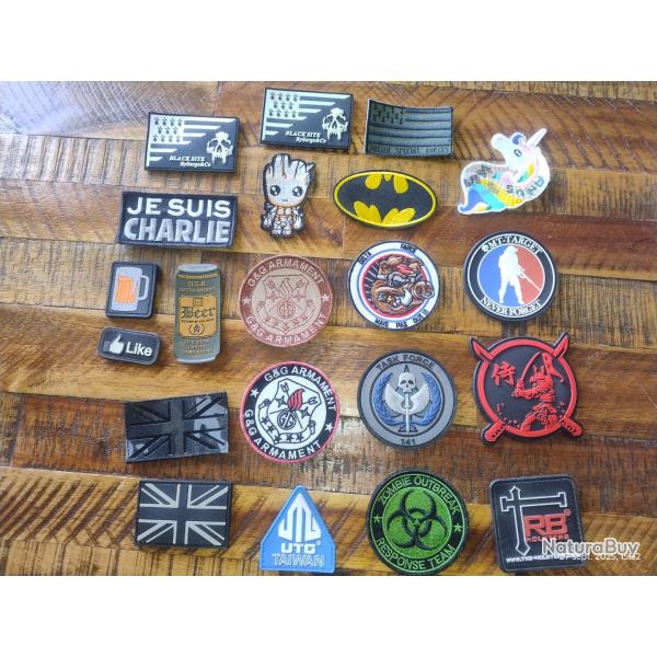 Lot de 21 cussons brods + PVC airsoft
