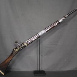 Fusil court moukhala Algérien avec canon damas - Algérie, daté 1855