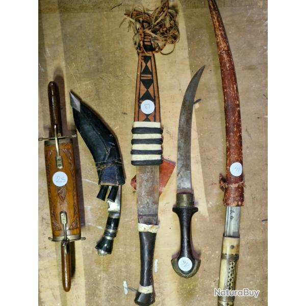 lots armes blanches