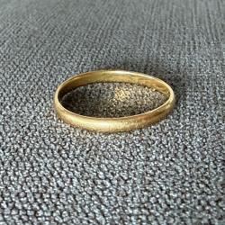 Anneau or jaune 18 carats - taille 59 - bague - alliance
