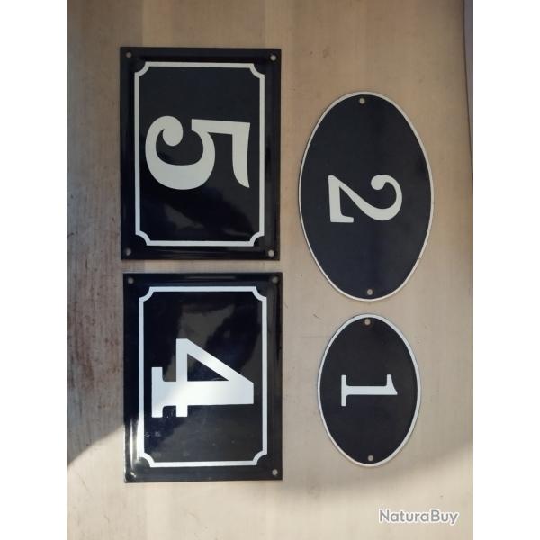 Plaque émaillée numéro maison