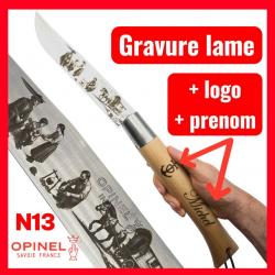 Opinel 13 gens du voyage + prénom + logo