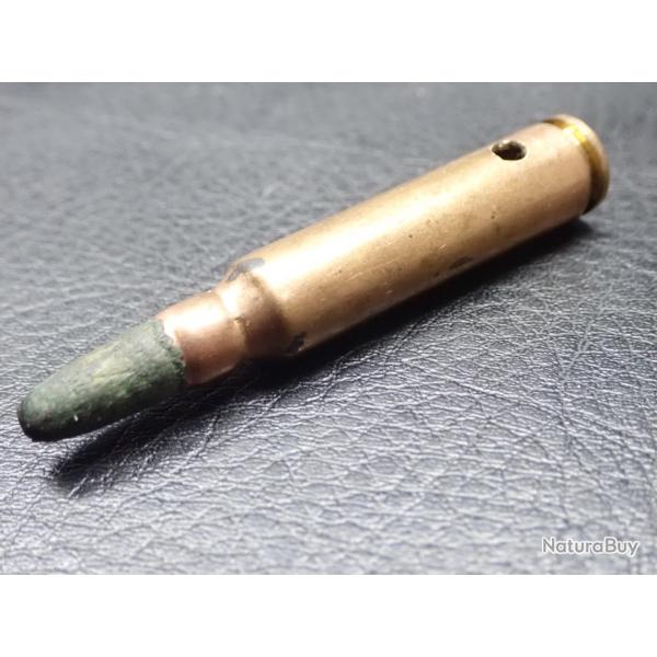 1937. Cartouche d'exercice 7,5 mm suisse; ogive bois