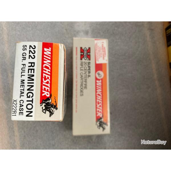 Boites Cartouches 222R Winchester X SUPER MATCH