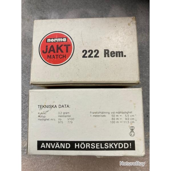 Cartouches Norma Jakt match  222R